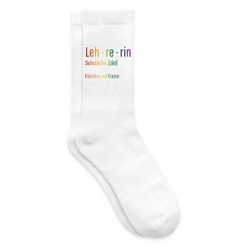 Lehrerin Substantiv Definition Schule Geschenk - Tennissocken - Weiß - Rechts