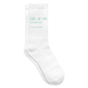 Lehrerin Substantiv Definition Schule Geschenk - Tennissocken - Weiß - Rechts