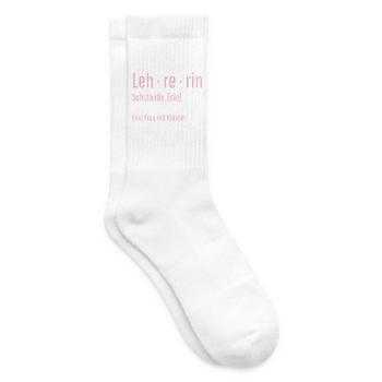Lehrerin Substantiv Definition Schule Geschenk - Tennissocken - Weiß - Rechts