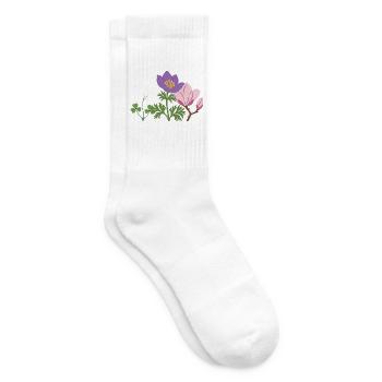 Blumen botanisch Pflanze Design - Tennissocken - Weiß - Rechts