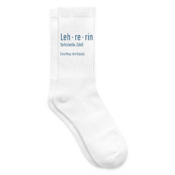 Lehrerin Substantiv Definition Schule Geschenk - Tennissocken - Weiß - Rechts
