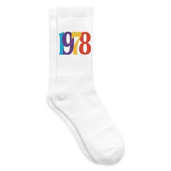Geboren 1978 Geburtstagsgeschenk Geburtstag 78 - Tennissocken - Weiß - Rechts