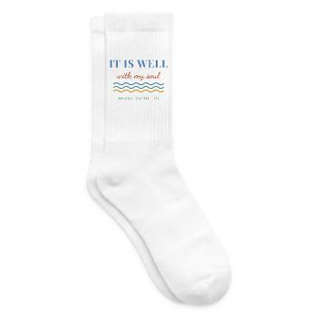 It Is Well With My Soul – Christian Hymn - Tennissocken - Weiß - Rechts