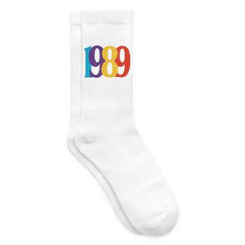 Geboren 1989 Geburtstagsgeschenk Geburtstag 89 - Tennissocken - Weiß - Rechts