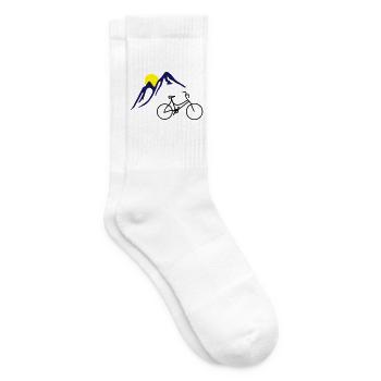Fahrrad, Berge und Sonne - Tennissocken - Weiß - Rechts