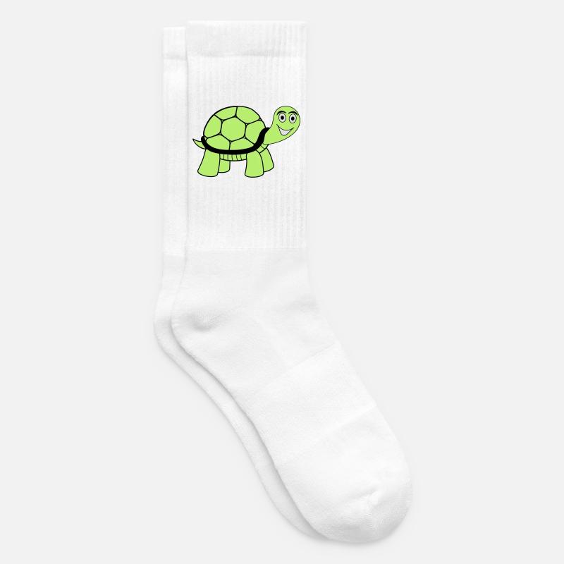 Schildkröte - Tennissocken - Weiß