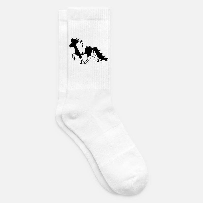 Islandpferd Schecke Reiten Pferde Tölt - Tennissocken - Weiß