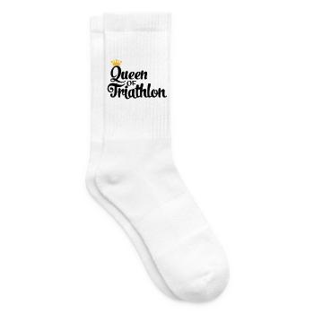 Queen of Triathlon - Tennissocken - Weiß - Rechts