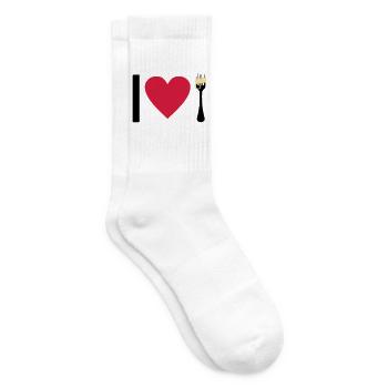 I love Pasta - Chaussettes de tennis - blanc - Droite