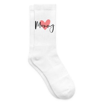 Cadeau d'amour coeur maman - Chaussettes de tennis - blanc - Droite