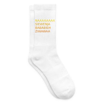 Naaaasiewenja-bababieh-ziwawaa - Tennissocken - Weiß - Rechts