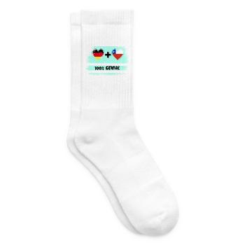 Deutschland und Chile 100% Genial / Geschenk - Tennissocken - Weiß - Rechts
