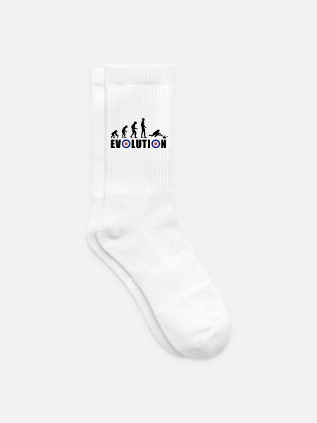 EVOLUTION CURLING Eisstockschießen Geschenk Winter - Tennissocken - Weiß