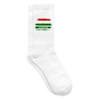 Tadschikistan Vintage Flagge - Tennissocken - Weiß - Rechts