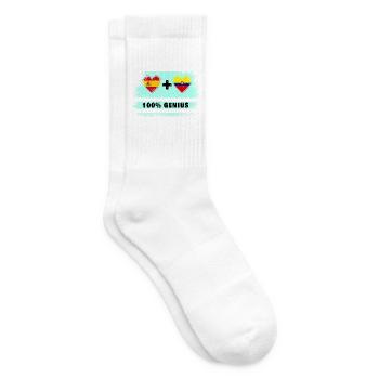 L’Espagne et l’Equateur drapeau 100% génie - Chaussettes de tennis - blanc - Droite