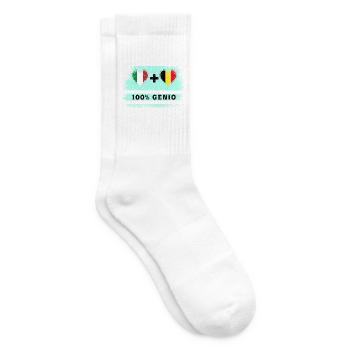 Italie et Belgique 100% drapeau de génie - Chaussettes de tennis - blanc - Droite