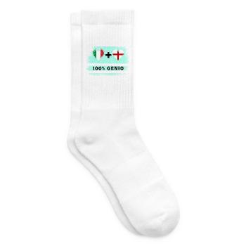 Italien und England 100% geniale Flagge - Tennissocken - Weiß - Rechts