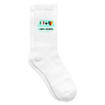 Italie et Cameroun 100% drapeau de génie - Chaussettes de tennis - blanc - Droite