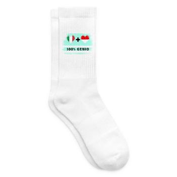 Italy and Indonesia 100% Flag Engineers - Tennis socks - white - Right