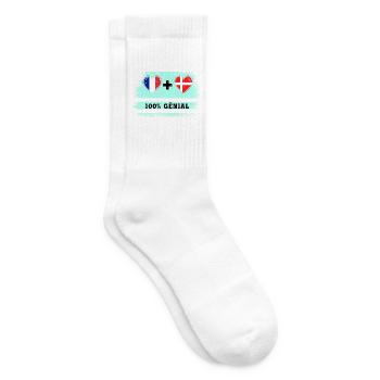 Hinweis Frankreich und Dänemark 100% genial - Tennissocken - Weiß - Rechts