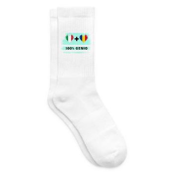 Italie et Roumanie 100% drapeau de génie - Chaussettes de tennis - blanc - Droite