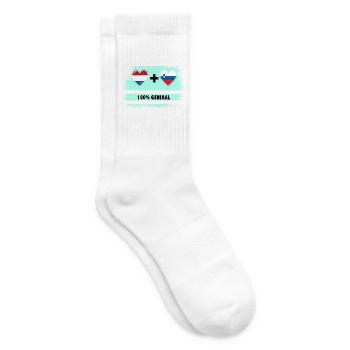 Slowenien und Niederlande 100% Genius Flagge - Tennissocken - Weiß - Rechts