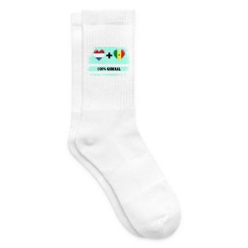 Senegal und Niederlande 100% Genius Flagge - Tennissocken - Weiß - Rechts