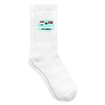 Serbia and the Netherlands 100% Genius flag - Tennis socks - white - Right