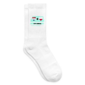 Pologne et Pays-Bas Drapeau 100% Genius - Chaussettes de tennis - blanc - Droite