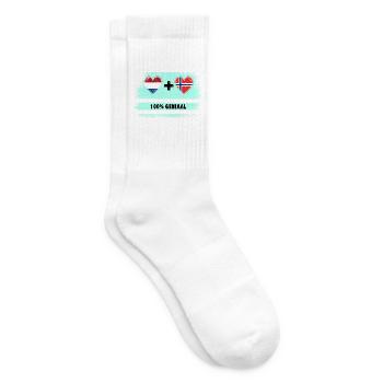 Drapeau 100% Genius de la Norvège et des Pays-Bas - Chaussettes de tennis - blanc - Droite