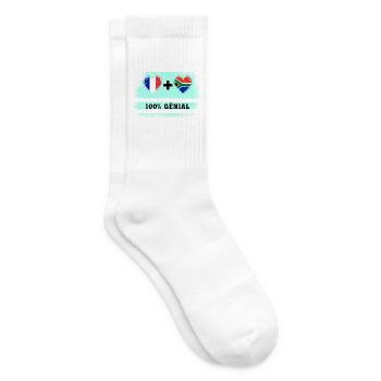France et Afrique du Sud 100% génial - Chaussettes de tennis - blanc - Droite
