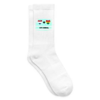 Drapeau 100% Genius du Ghana et des Pays-Bas - Chaussettes de tennis - blanc - Droite
