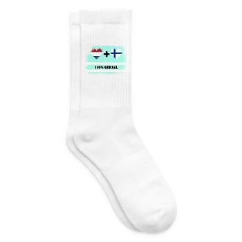 Drapeau 100% Genius de la Finlande et des Pays-Bas - Chaussettes de tennis - blanc - Droite