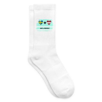 Lettland und Schweden 100% perfekt / Geschenk - Tennissocken - Weiß - Rechts