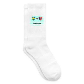Norvège et Suède 100% Parfait / Cadeau - Chaussettes de tennis - blanc - Droite