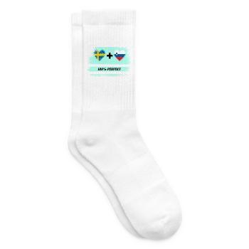Slowenien und Schweden 100% perfekt / Geschenk - Tennissocken - Weiß - Rechts