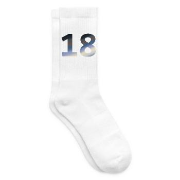 geburtstagsfeier, 18 farbverlauf tagesanbruch - Tennissocken - Weiß - Rechts