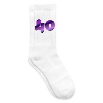 geschenk frauen, 40 Lilatöne - Tennissocken - Weiß - Rechts