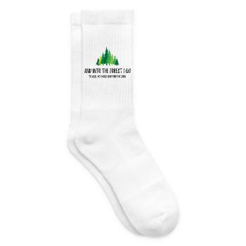 Und in den Wald gehe ich - Tennissocken - Weiß - Rechts
