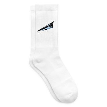 Wuppertal Schwebebahn bunt - Tennissocken - Weiß - Rechts