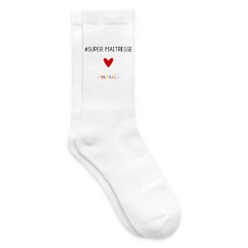 MERCI. MAÎTRESSE. MAÎTRE. MERCI MAÎTRESSE - Chaussettes de tennis - blanc - Droite