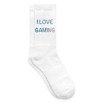 I Love Gaming Watercolor - Tennis socks - white - Right
