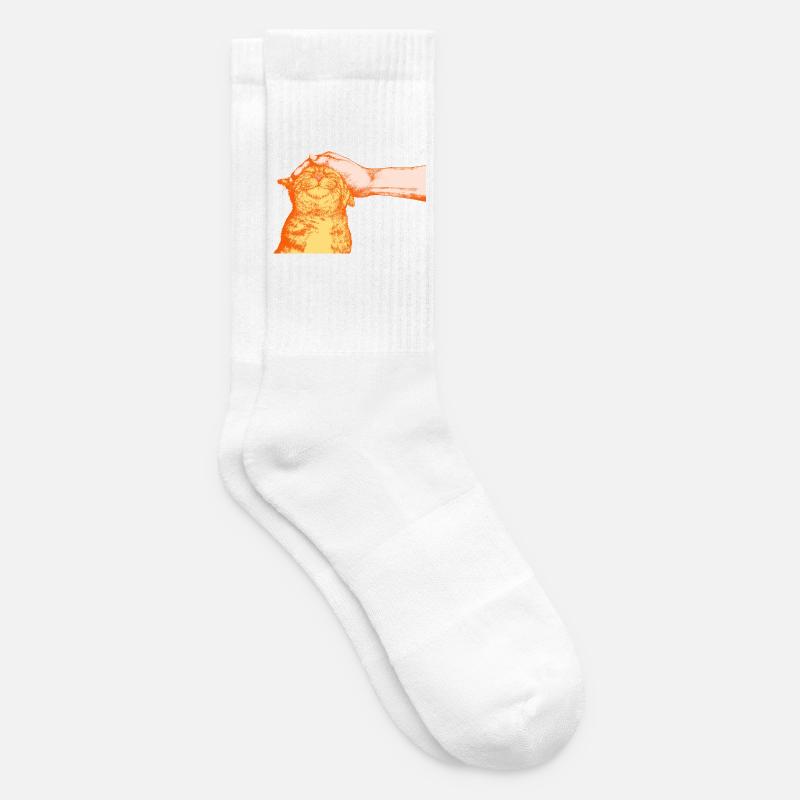 LE CHAT HEUREUX - Chaussettes de tennis - blanc