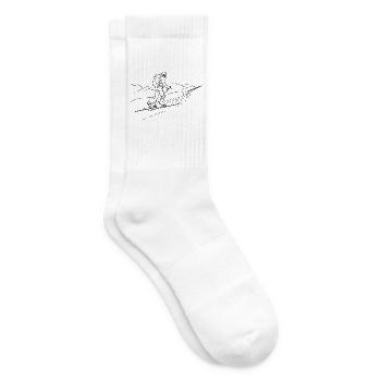 Tourengeher-schwarz-outline - Tennissocken - Weiß - Rechts