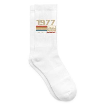 Legenden 1977 Jahrgang 1977 Jubiläum Jahrgang 1977 - Tennissocken - Weiß - Rechts