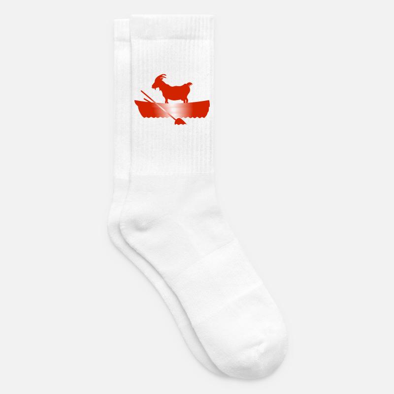 G.O.A.T. Ziege im Boot - Tennissocken - Weiß