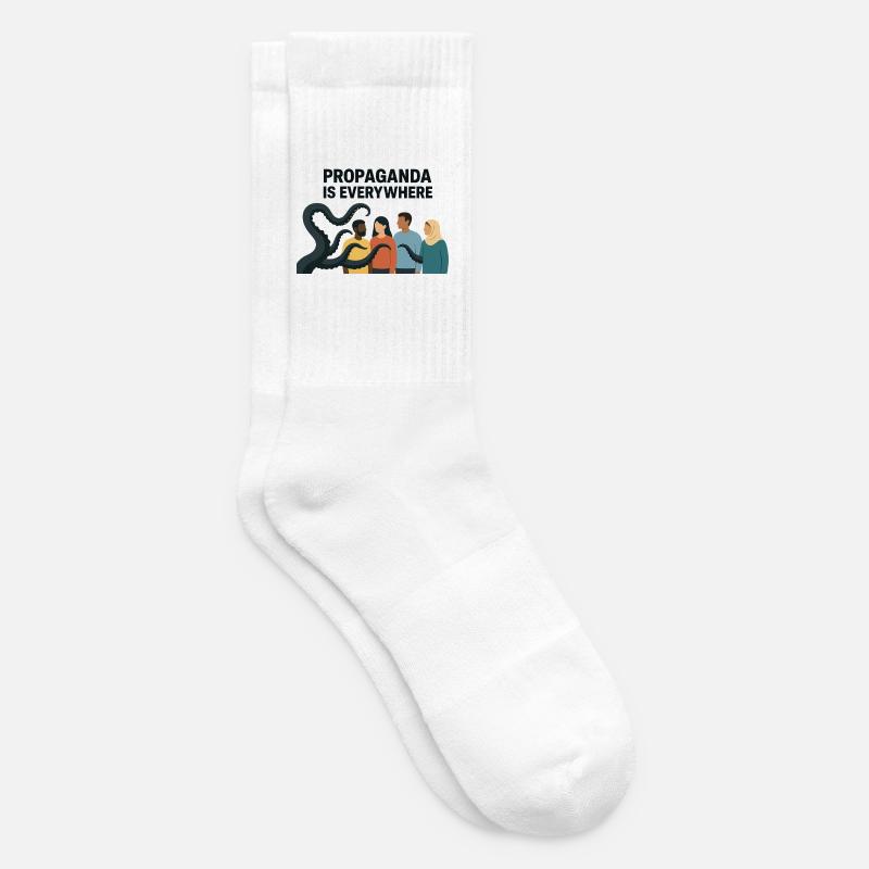Propaganda Ist Überall Vielfaltsbild - Tennissocken - Weiß