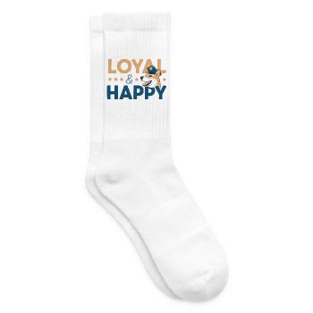Loyal & Happy Graphic - Chaussettes de tennis - blanc - Droite