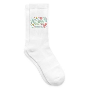 Midwife Inner Child Bloom - Tennis socks - white - Right