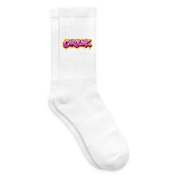 CAROLINE GRAFFITI NAME FÜR PERFEKTES GESCHENK DRUCKBAR - Tennissocken - Weiß - Rechts